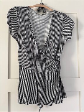 Loft Flutter Sleeve Wrap Blouse